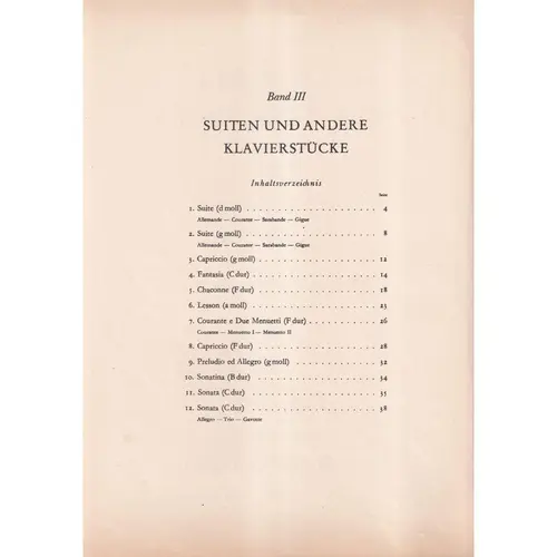 Suiten Und Andere Klavier..Klavierwerke - Vol.3
