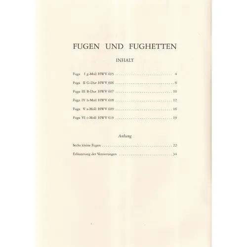 Fugen Und Fughetten - Klavierwerke - Vol.4