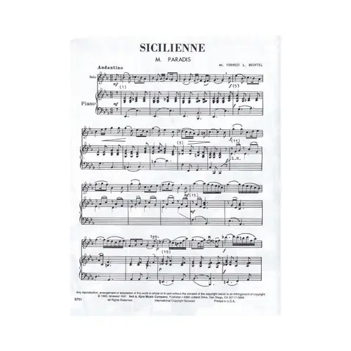 Sicilienne Flute Solo