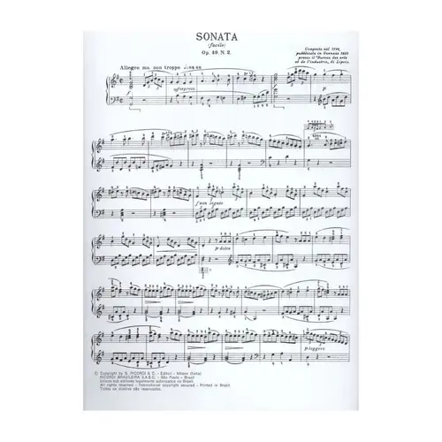 Sonata Op.049 N.2 Em Sol (Casella) - Exemplar Antigo