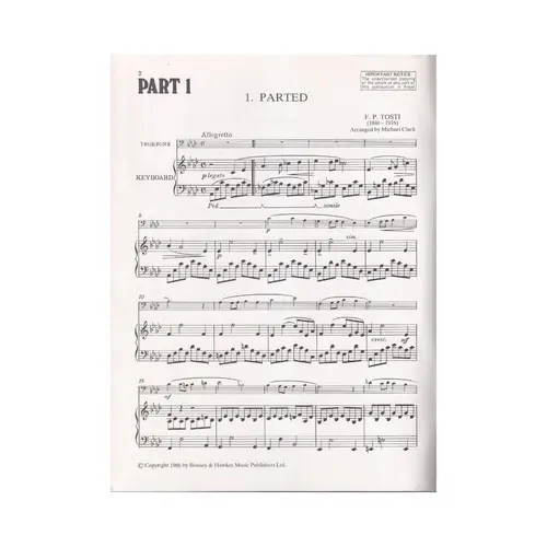 First Repertoire Pieces For Trombone - Exemplar Antigo