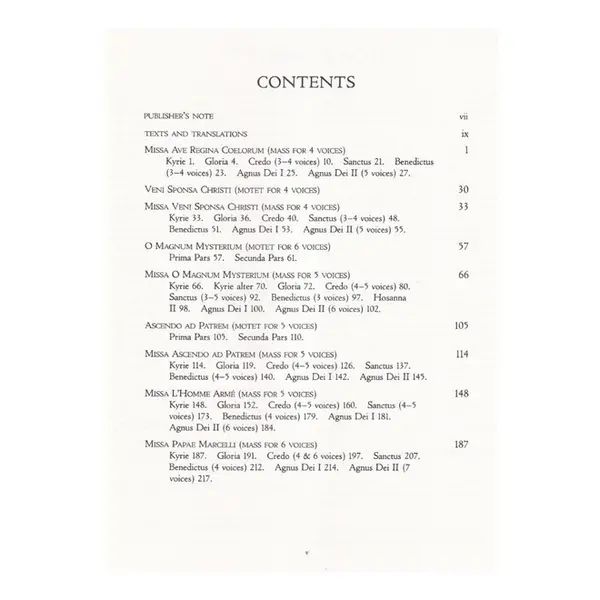 Masses And Motets