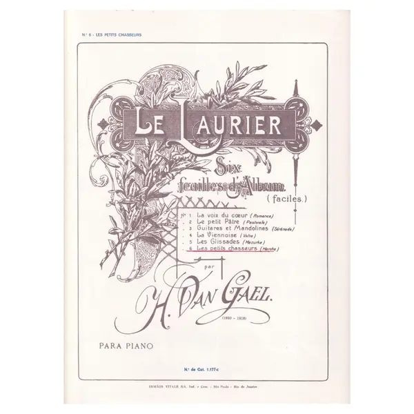 Les Petits Chasseurs  - Le Laurier - Six feuilles d´album  Op.56 N.6