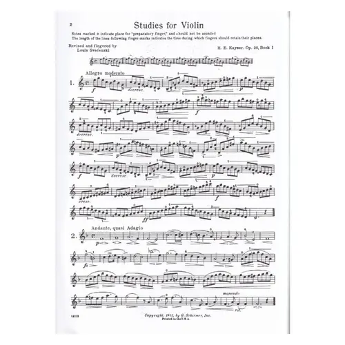 36 Elementary And Progressive Studies -  Complete -  Op. 20