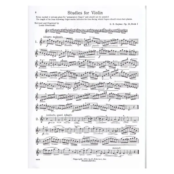 36 Elementary And Progressive Studies -  Complete -  Op. 20