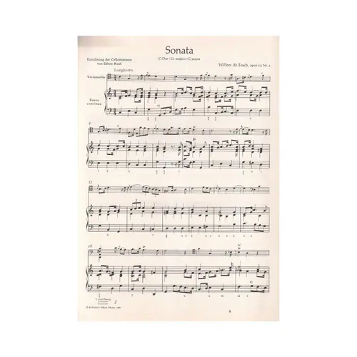 Sonata C Dur Fur Violoncello