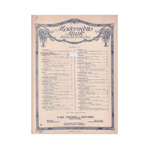 Chanson Napolitaine  (Edição Antiga)