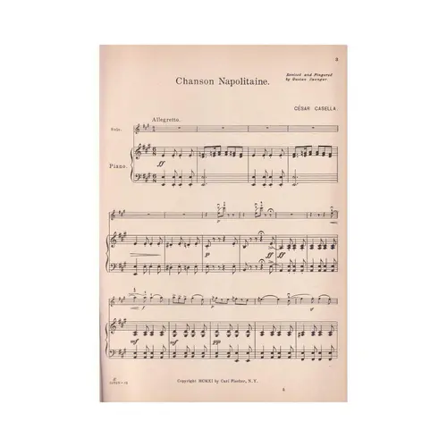 Chanson Napolitaine  (Edição Antiga)