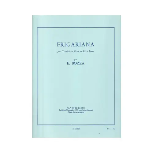 Frigariana Pour Trompette Em Ut Ou Em Si B Et Piano