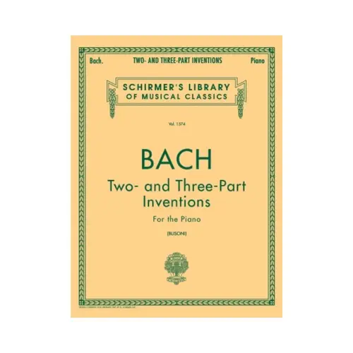 Two-and three-part inventions for the piano