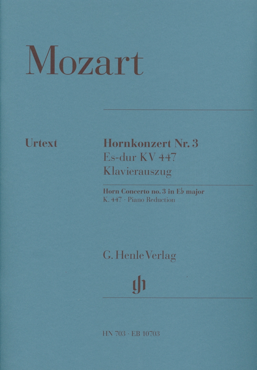 Hornkonzert N.3 EsDur Kv 447 Urtext Concerto N. 3 Mi Bemol Maior