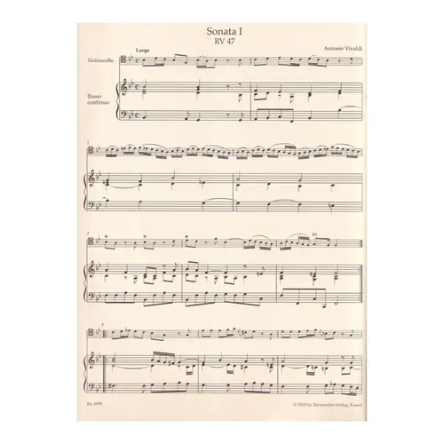 Complete sonatas for violoncello and basso continuo RV 39 - 47