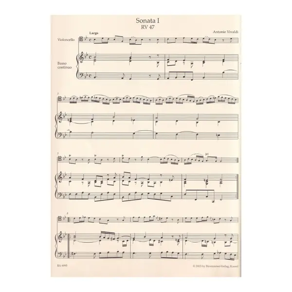 Complete sonatas for violoncello and basso continuo RV 39 - 47