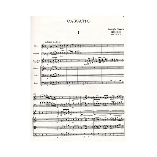 Cassatio F Dur - Hob. Verz.II F 2