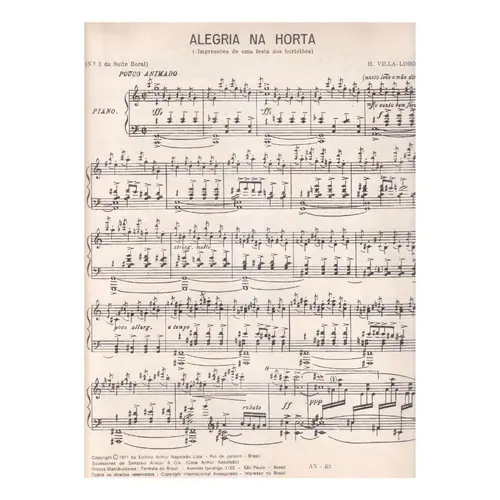 Alegria Na Horta - Suite Floral - Op.97 N.3
