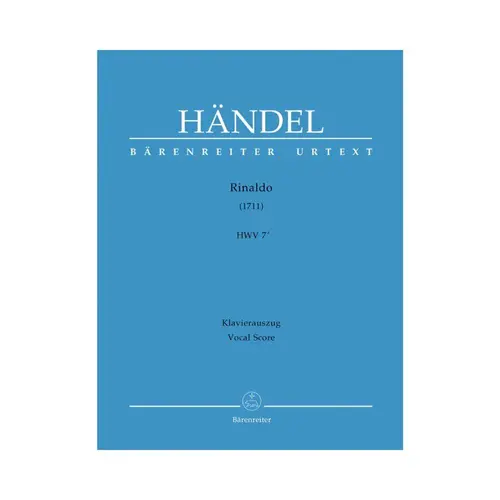 Rinaldo - Hwv 7 A - Vocal Score
