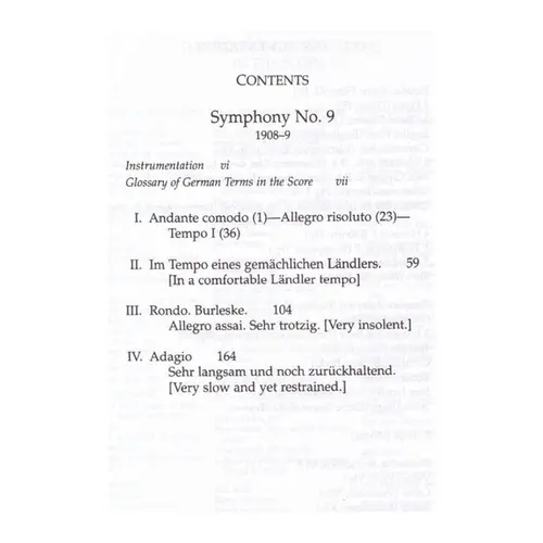 Symphony N.9 - study score