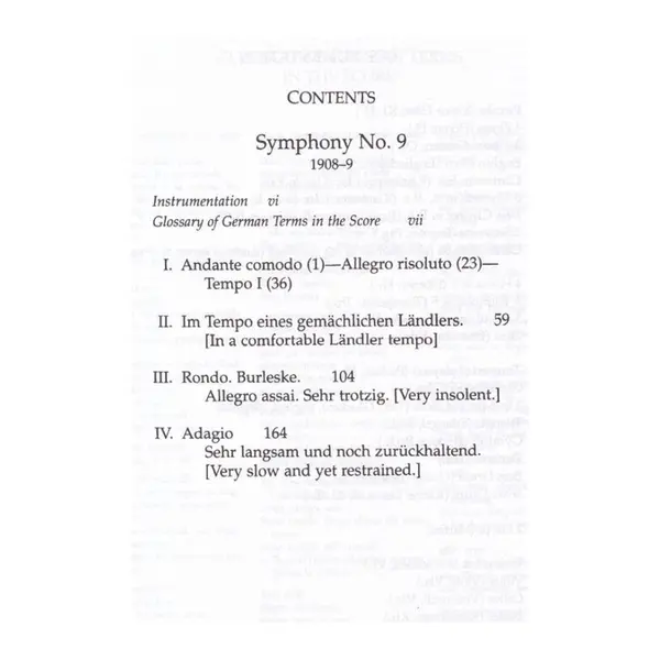 Symphony N.9 - study score