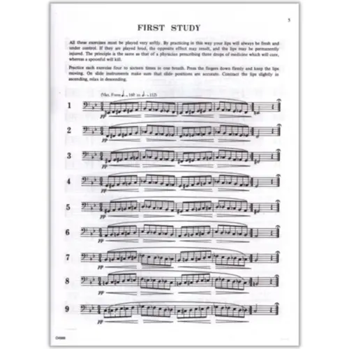 Technical Studies For Bass Clef Instruments