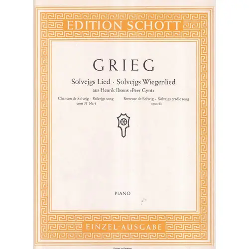 Solvejgs Lied - Op.55  N.4