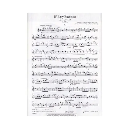 15 Easy Exercises Op.33 Bk.1