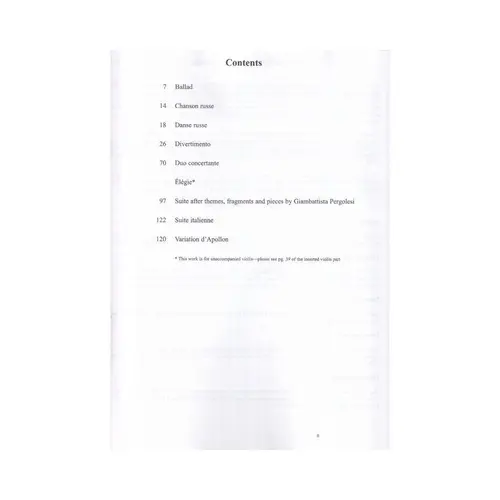 The Stravinsky Violin Collection - 9 Pieces For Violin And Piano