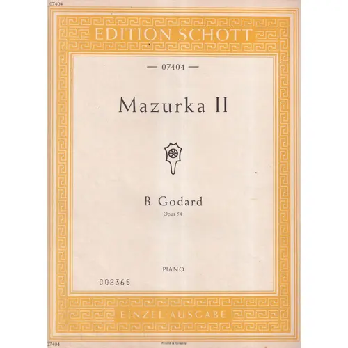 Mazurka Ii - Op.54