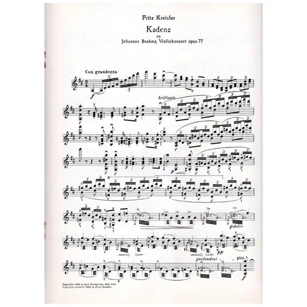 Kadenz Zu Johannes Brahms Violinkonzert  Op.77