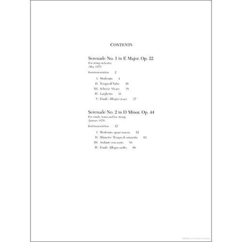 Serenade N.1 - Op.22 And Serenade N.2 - Op.44 In Full Score