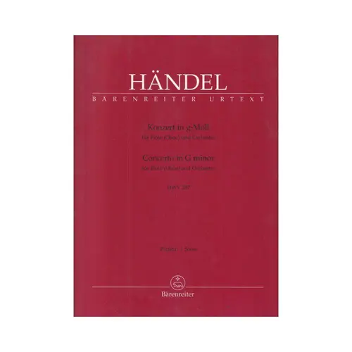 Konzert In G Moll Fur Flote - Hwv 287 (Pr)