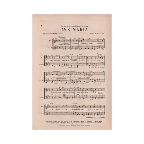 Ave Maria  para coro a 3 vozes (Edição Antiga)