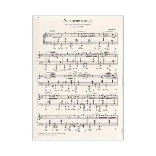Nocturne C Moll - Op.48 N.1 - Urtext