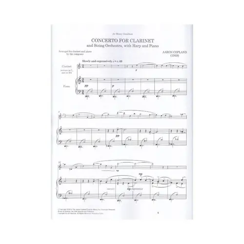 Concert - Clarinet And String Orchestra (Reduction)