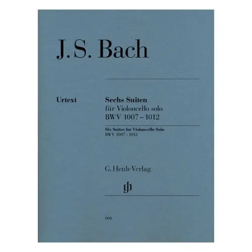 Sechs Suiten Violoncello Solo - BWV 1007-1012 - Urtext