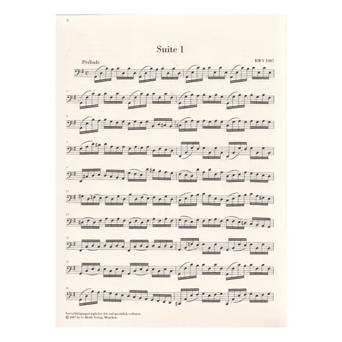 Sechs Suiten Violoncello Solo - BWV 1007-1012 - Urtext