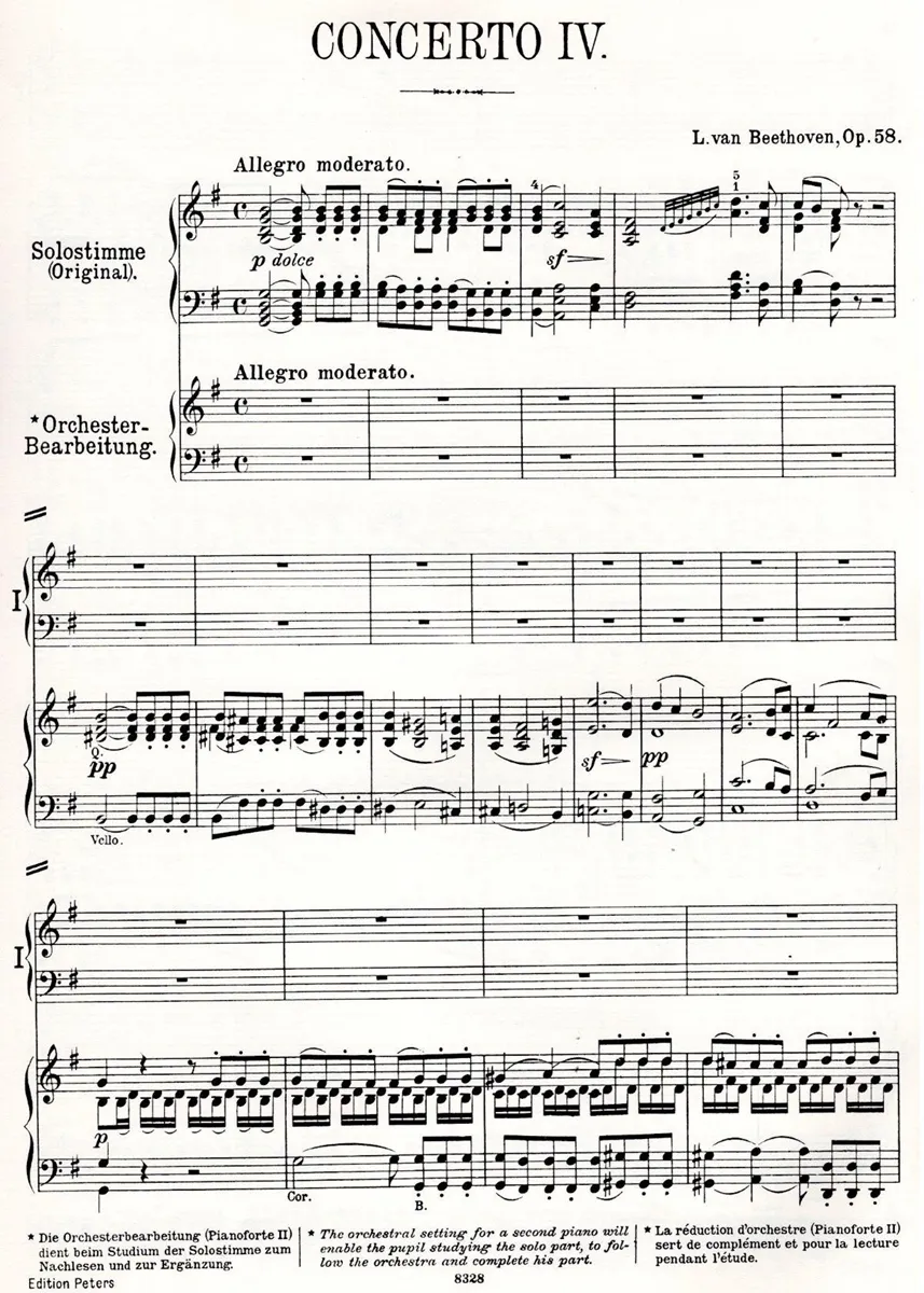 Konzert N.4 G Dur - Op.58