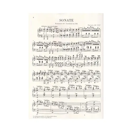 Klaviersonate A Moll - Op.Post 164 - D 537