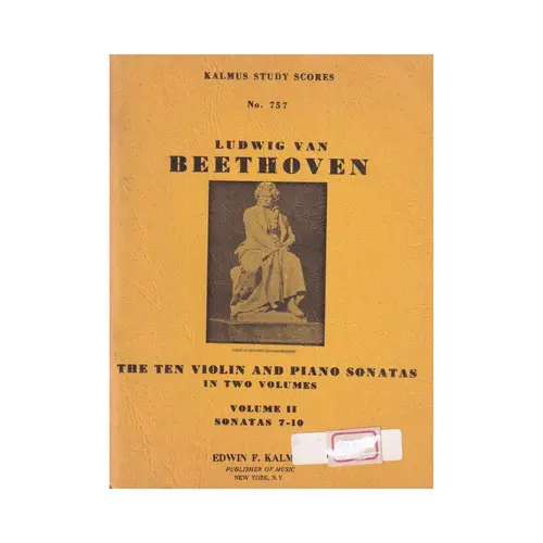 Ten Violin And Piano Sonatas - Vol.2  (N.7-10) - Study score
