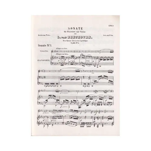 Ten Violin And Piano Sonatas - Vol.2  (N.7-10) - Study score