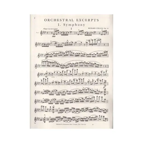 Orchestral Excerpts From Symphonic Works For Violin