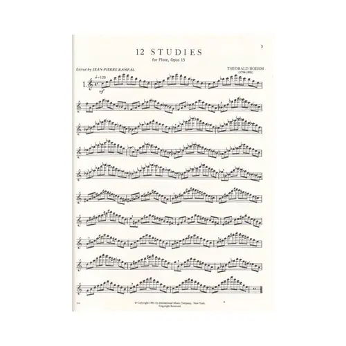 12 Studies For Flute - Op.15