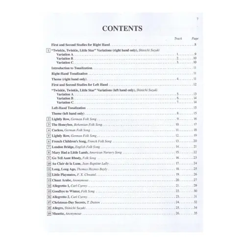Suzuki Piano School Vol.1