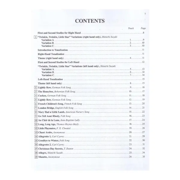 Suzuki Piano School Vol.1