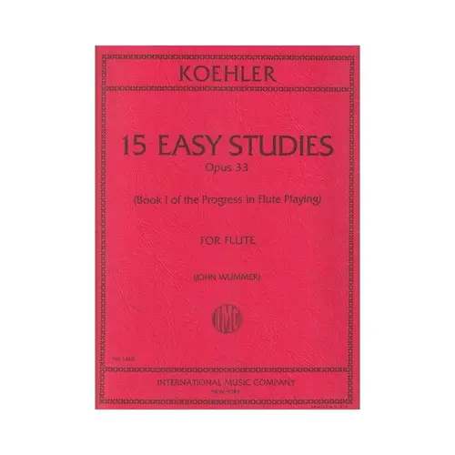 15 Easy Studies For Flute - Op.33