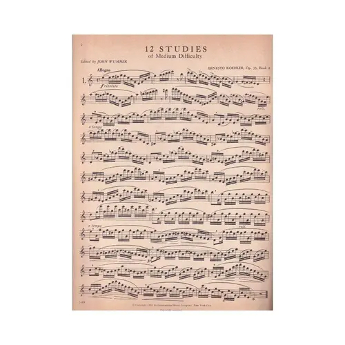 12 Studies For Flute - Op.33