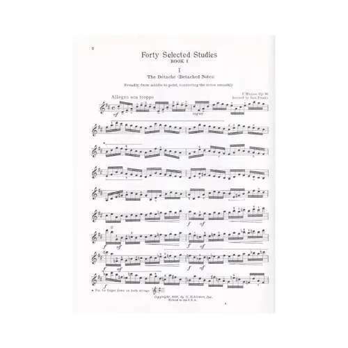 Forty Selected Studies - Op.36 Vol.1