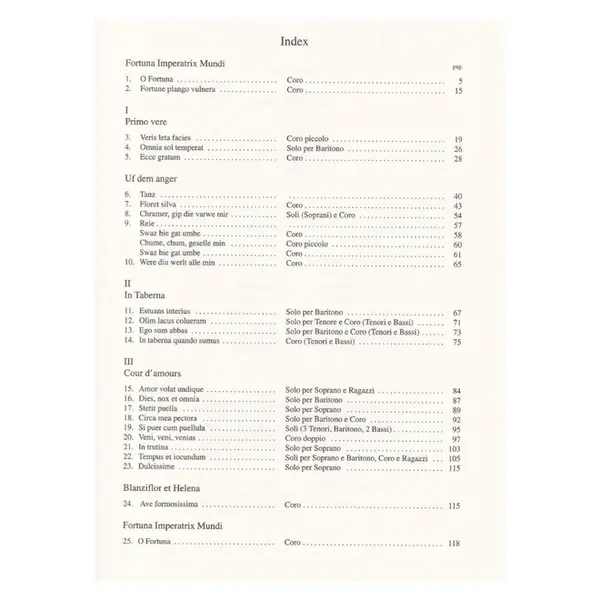Carmina Burana - Vocal Score