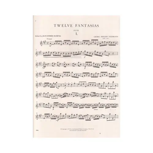 Fantasias For Flute Solo ( Jean Pierre Rampal )