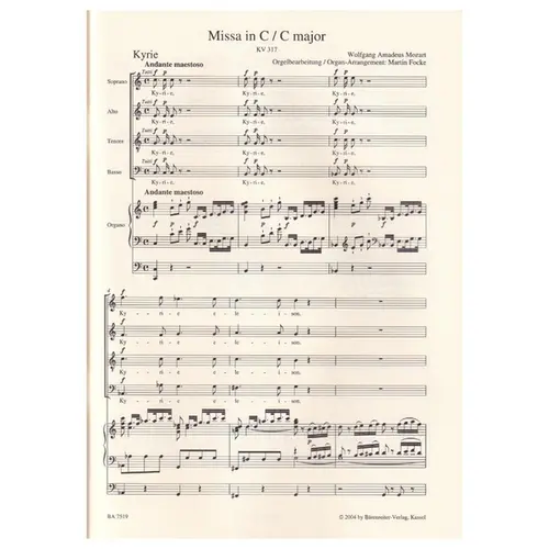 Missa In C - Kronungsmesse - Kv 317