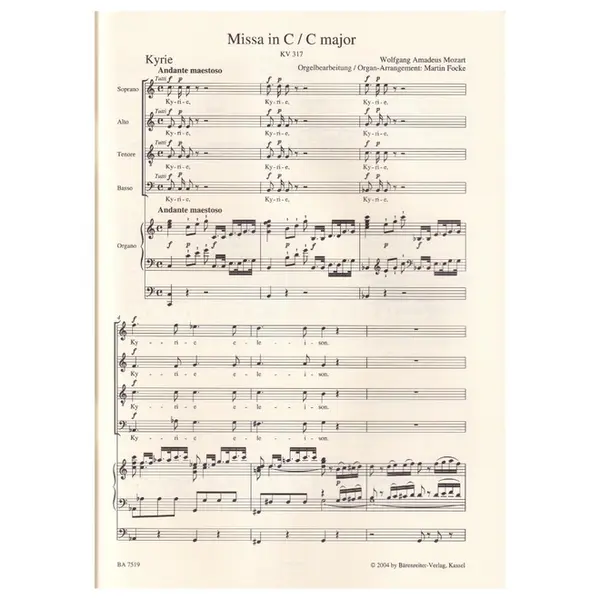 Missa In C - Kronungsmesse - Kv 317